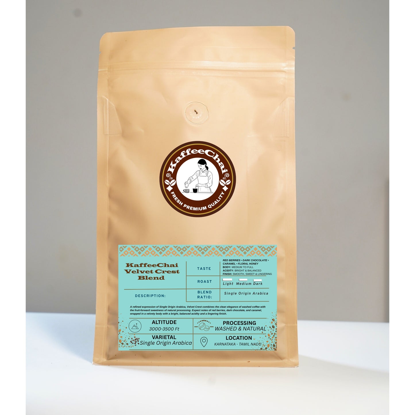 KaffeeChai Velvet Crest Blend Single Origin Arabica